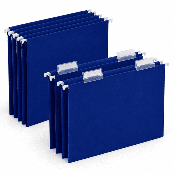 11x17 Hanging File Folders, 25 Pack, with 1/5 Cut Adjustable Plastic Tabs and Metal Rod Hangers