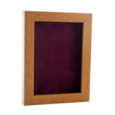 11x17 Honey Pecan Shadowbox Frame - Shadow Box Frame Interior Size 11x17 by 7/8" Deep - Dark Berry