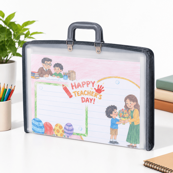 11x17 Inch A3 Art Portfolio Zippered Accordion File Organizer