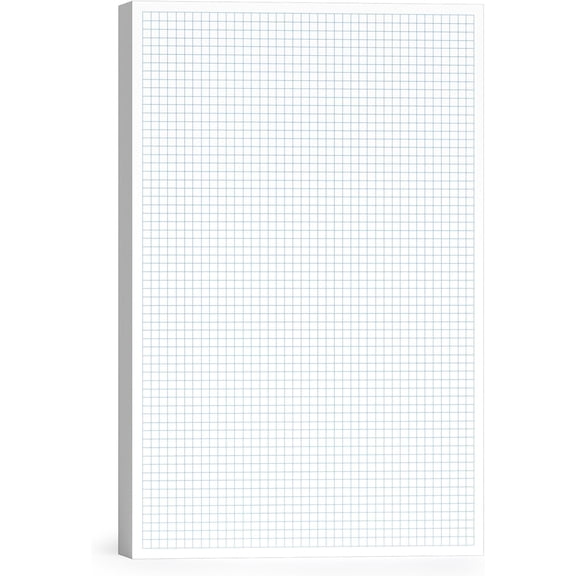 11x17 Large Graph Paper Pad, Top Glue Binding Grid Paper, 50 Sheets 1/4 Inch Graph Papers, 4x4 Quad Ruled Graphing Papers 11x17, Blueprint Quadrille for Drawings, Drafting