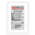 thumbnail image 1 of 11x17 Newspaper Frame With Mat Solid Wood - Matte White Finish - Matches Any Decor - Size 11x17 -, 1 of 8