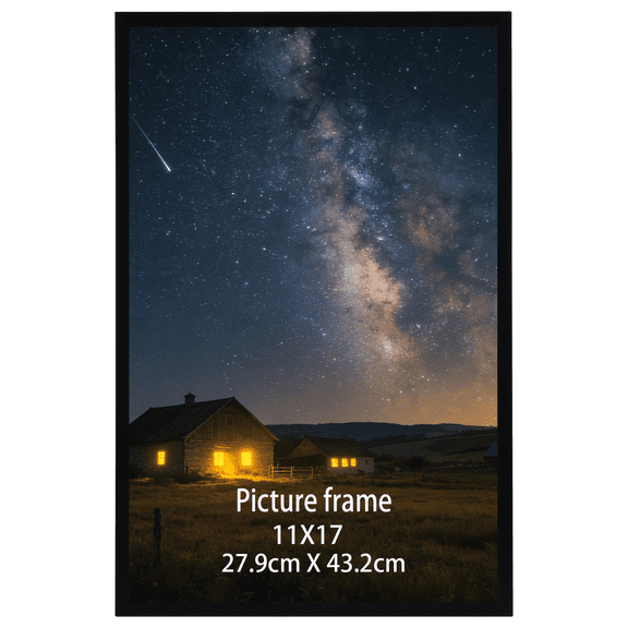 11x17 Picture Frame for Wall Mounted, Black