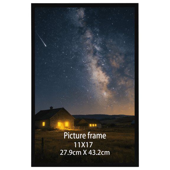 11x17 Picture Frame for Wall Mounted, Black