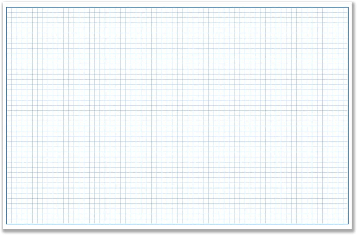 8-1/2 x 14 / Quadrille Grid Blueprint and Graph Paper (5 Pads, 50 Sheets  Per Pad) 