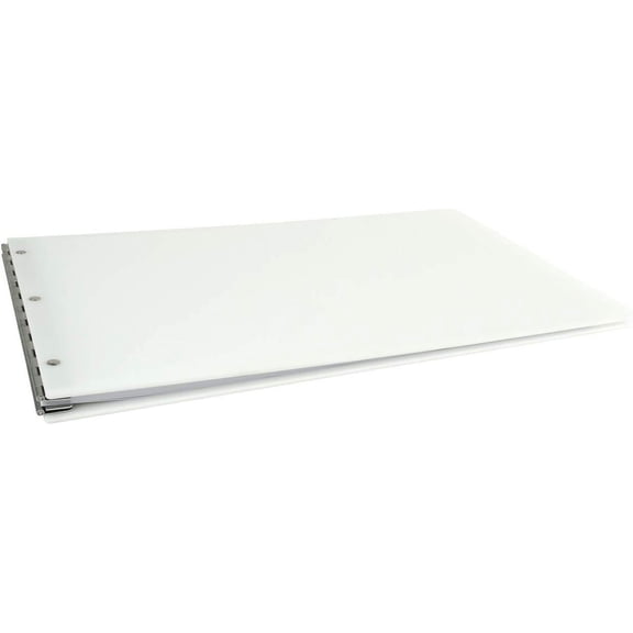 11x17 Screw Post Binder Acrylic Panel with Fixed Posts White
