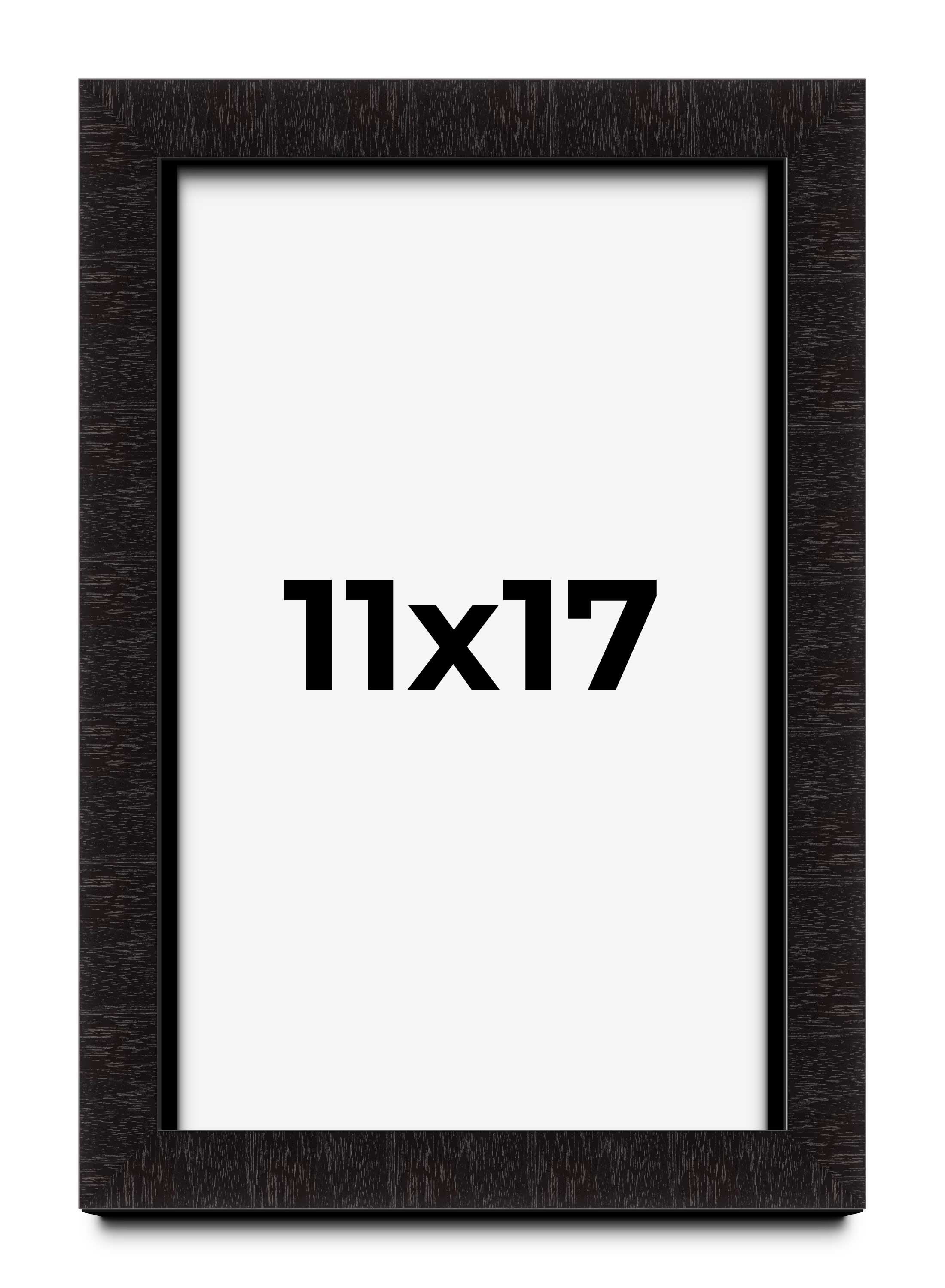 One Rabbet Frame 11x17 Shadow Box Black Solid Wood Display Picture Frame | 1 Inch Rabbet ...