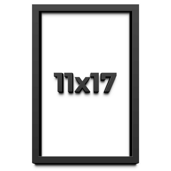 11x17 Shadow Box Frame Black | 2 Inches Deep Real Wood Contemporary Shadowbox Display Frame | UV