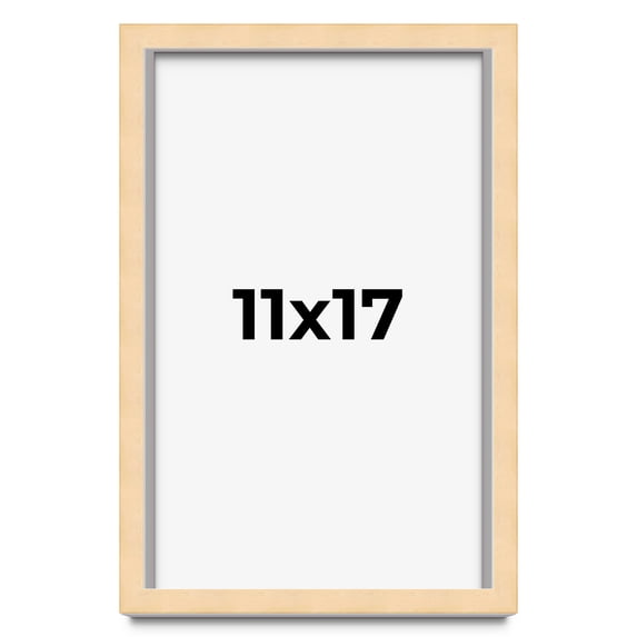 11x17 Shadow Box Frame Brown | 0.875 Inches Deep Real Wood Contemporary Shadowbox Display Frame |