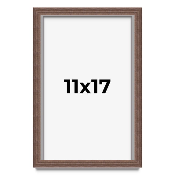 11x17 Shadow Box Frame Brown | 1.125 inches Deep Real Wood Rustic Shadowbox Display Frame | UV