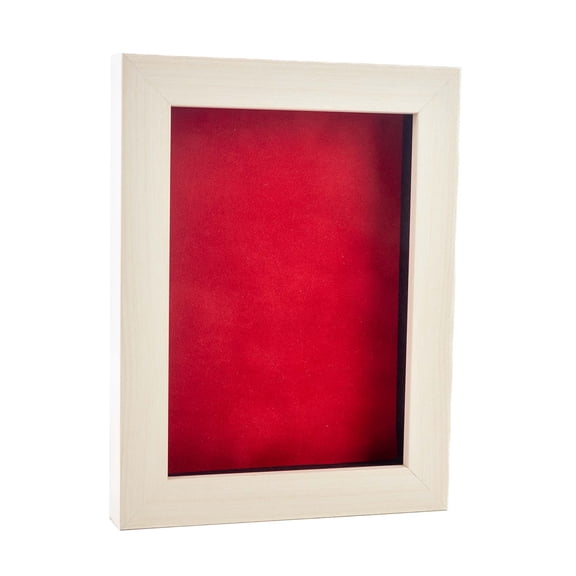 11x17 White Washed Shadowbox Frame - Shadow Box Frame Interior Size 11x17 by 7/8" Deep - Red