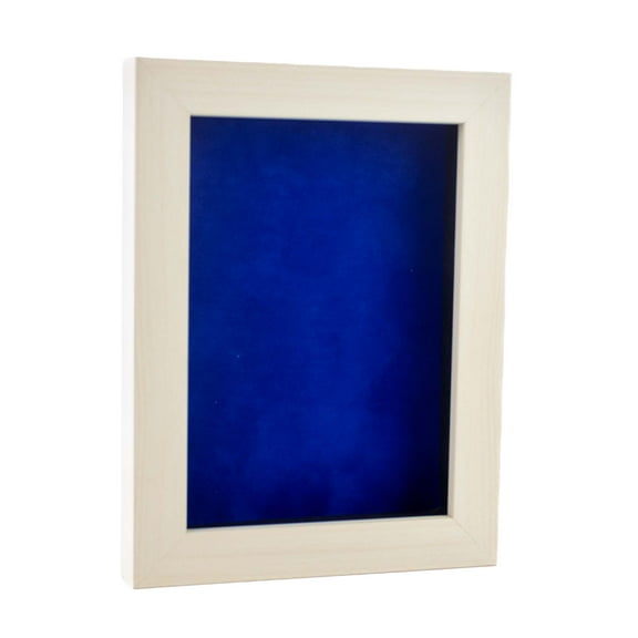11x17 White Washed Shadowbox Frame - Shadow Box Frame Interior Size 11x17 by 7/8" Deep - Royal Blue