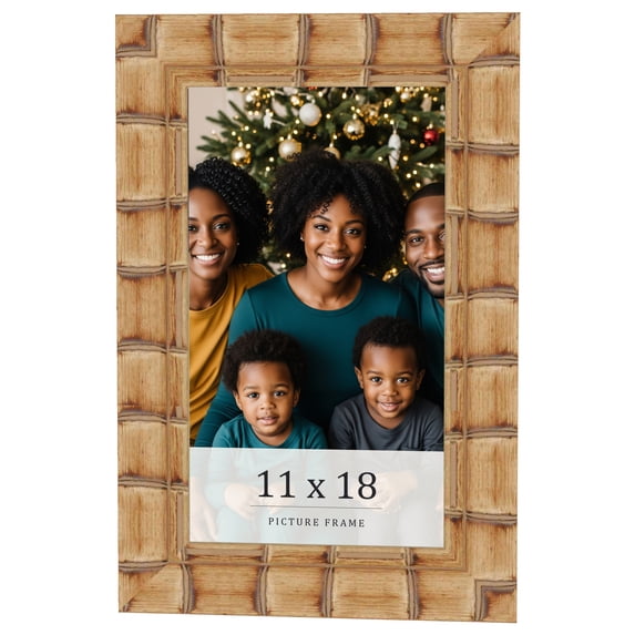 11x18 Frame Beige Real Wood Picture Frame Width 3 inches | Interior Frame Depth 0.5 inches |