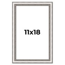 11x18 Frame Silver Real Wood Picture Frame Width 1.25 Inches | Interior Frame Depth 0.5 Inches |