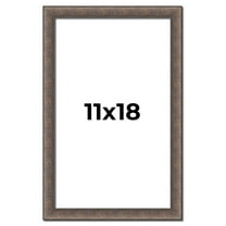 11x18 Frame Silver Real Wood Picture Frame Width 1.25 Inches | Interior Frame Depth 0.5 Inches |