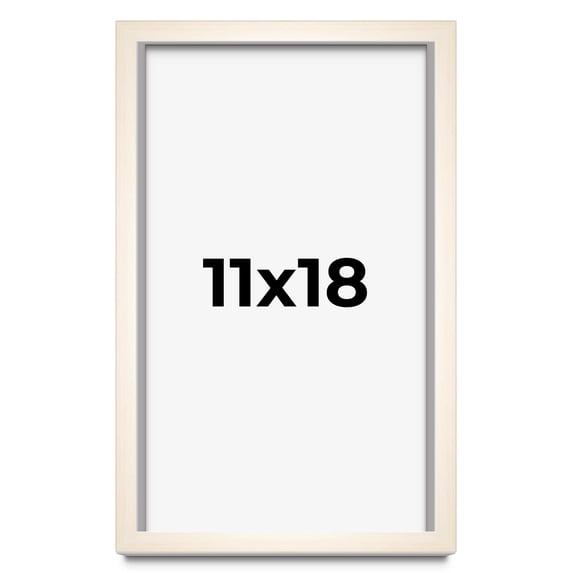 11x18 Frame White Wheat Solid Wood Picture Frame | Moulding Width 0.75 Inches | Interior Depth 0.5