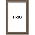 thumbnail image 1 of 11x18 Ornate Brown Real Wood Picture Frame Width 1.5 Inches | Interior Frame Depth 0.5 Inches |, 1 of 8