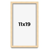 11x19 Frame Beige Real Wood Picture Frame Width 0.75 inches | Interior Frame Depth 0.5 inches |