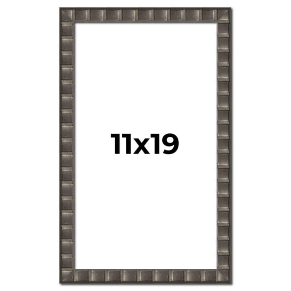 11x19 Frame Black Brown Chestnut Mosaic Solid Wood Picture Frame | 1.125 Inch Moulding Width |