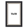 thumbnail image 1 of 11x19 Frame Black Real Wood Picture Frame Width 2.25 Inches | Interior Frame Depth 0.5 Inches |, 1 of 8
