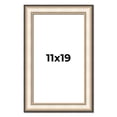 thumbnail image 1 of 11x19 Frame Gold Silver Plein Aire 2" Inch Wide Moulding Solid Wood Picture Frame | Modena, 1 of 8