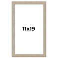 thumbnail image 1 of 11x19 Frame Grey Solid Wood Picture Frame Width 1 Inches | Interior Frame Depth 0.5 Inches |, 1 of 8