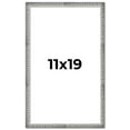 thumbnail image 1 of 11x19 Frame Silver Grey Distressed Solid Wood Picture Frame | 0.75 Inch Moulding Width | Interior, 1 of 8