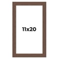 thumbnail image 1 of 11x20 Farmhouse Brown Solid Wood Picture Frame Width 1.5 Inches | Interior Frame Depth 0.5 Inches |, 1 of 8