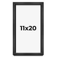 thumbnail image 1 of 11x20 Frame Black Charcoal Grey Wood Textured Picture Frame | 0.75 Inch Moulding Width | Gunmetal, 1 of 8