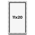 thumbnail image 1 of 11x20 Frame Brushed Silver Solid Wood Picture Frame | 0.75 Inch Moulding Width | Rabbet Depth 0.75, 1 of 5