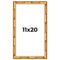 thumbnail image 1 of 11x20 Frame Gold Bamboo Solid Wood Picture Frame | 1 Inch Moulding Width | Interior Frame Depth, 1 of 8