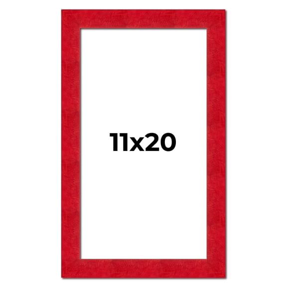 11x20 Frame Red Burl Solid Wood Picture Frame Width 1.75 Inches | Interior Frame Depth 0.5 Inches |