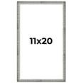 thumbnail image 1 of 11x20 Frame Silver Picture Frame - Complete Modern Photo Frame Includes UV Acrylic Shatter Guard, 1 of 8