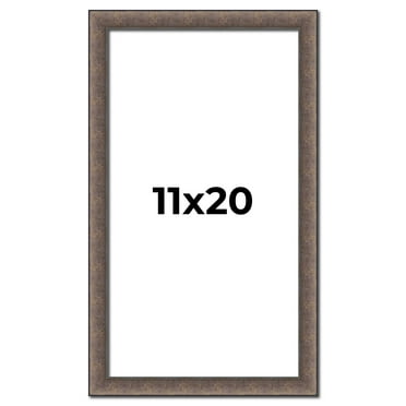 11x20 Frame Silver Real Wood Picture Frame Width 1.25 Inches | Interior Frame Depth 0.5 Inches |