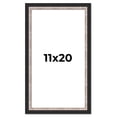 thumbnail image 1 of 11x20 Frame Silver Real Wood Picture Frame Width 1.25 Inches | Interior Frame Depth 0.75 Inches |, 1 of 8