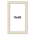 thumbnail image 1 of 11x20 Frame White Real Wood Picture Frame Width 1.75 inches | Interior Frame Depth 0.5 inches |, 1 of 8