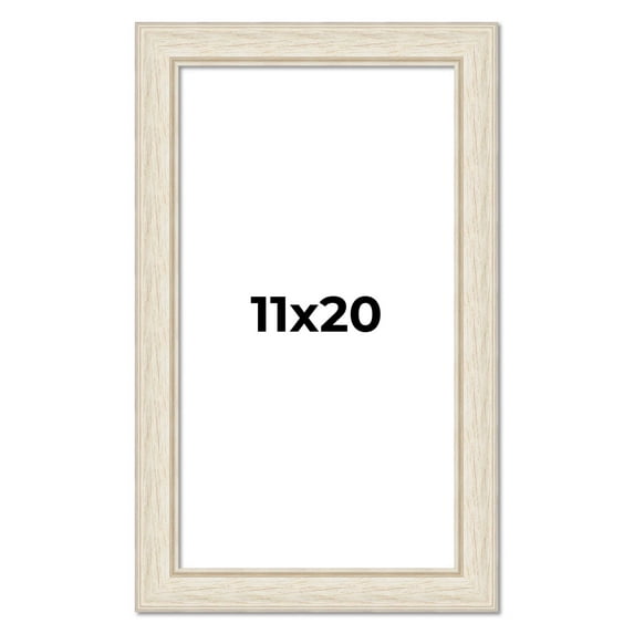 11x20 Frame White Real Wood Picture Frame Width 1.75 inches | Interior Frame Depth 0.5 inches |