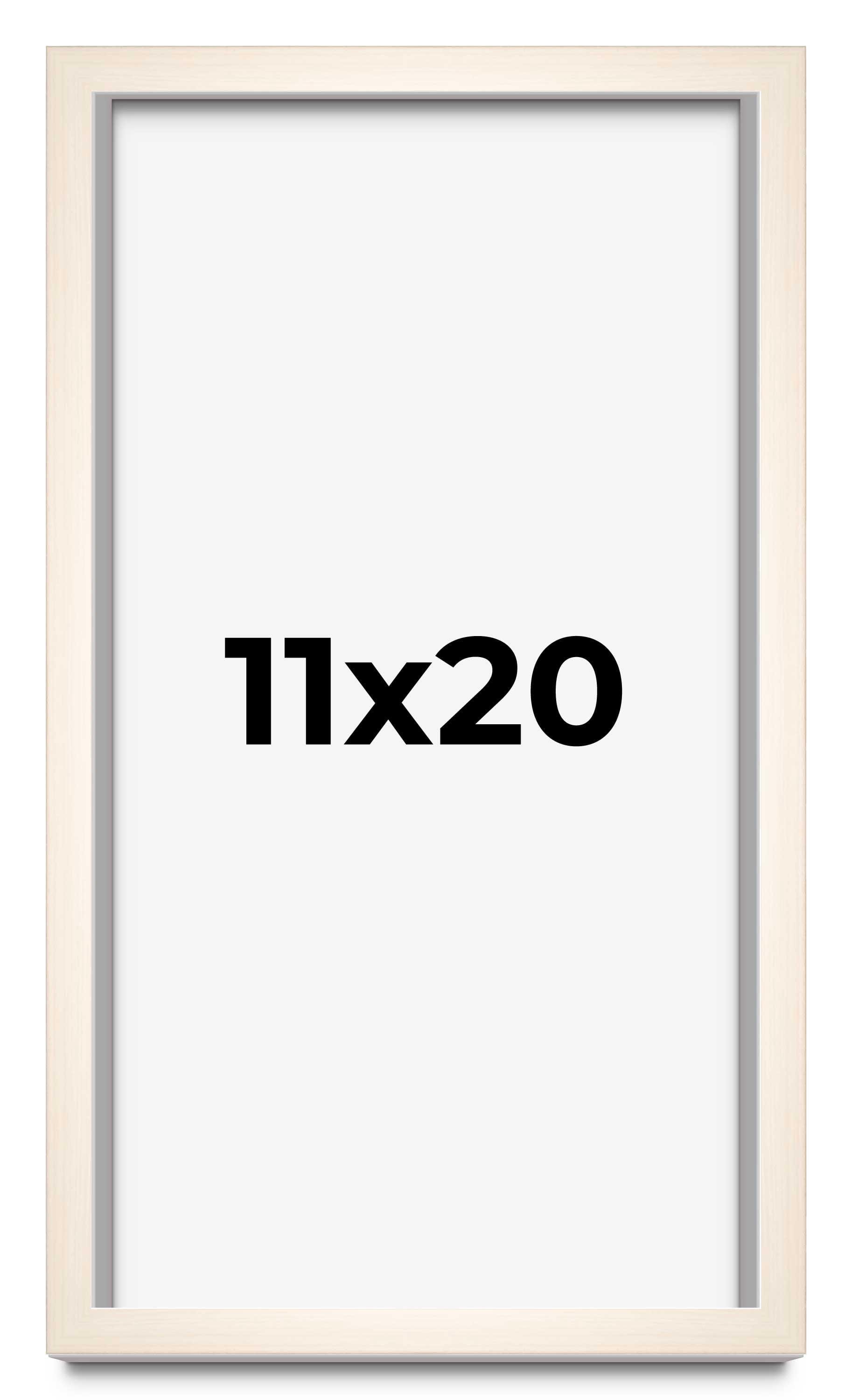 11x20 Frame White Wheat Solid Wood Picture Frame | Moulding Width 0.75 ...