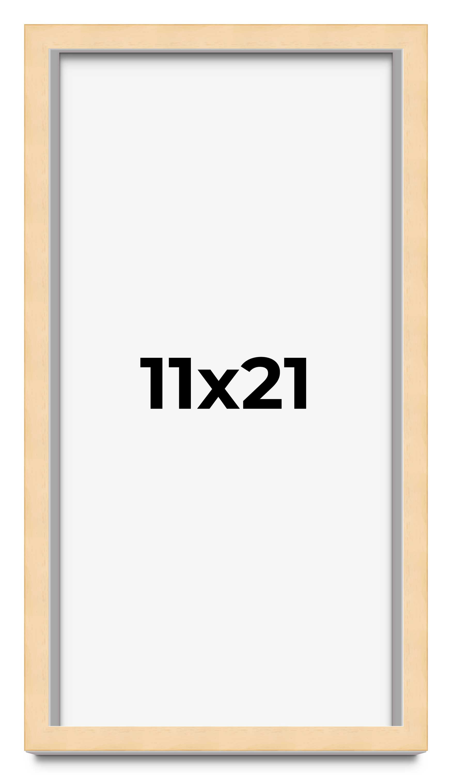 21 Inches 11x21 Frame Beige Real Wood Picture Frame Width 0.75 inches | Interior ...