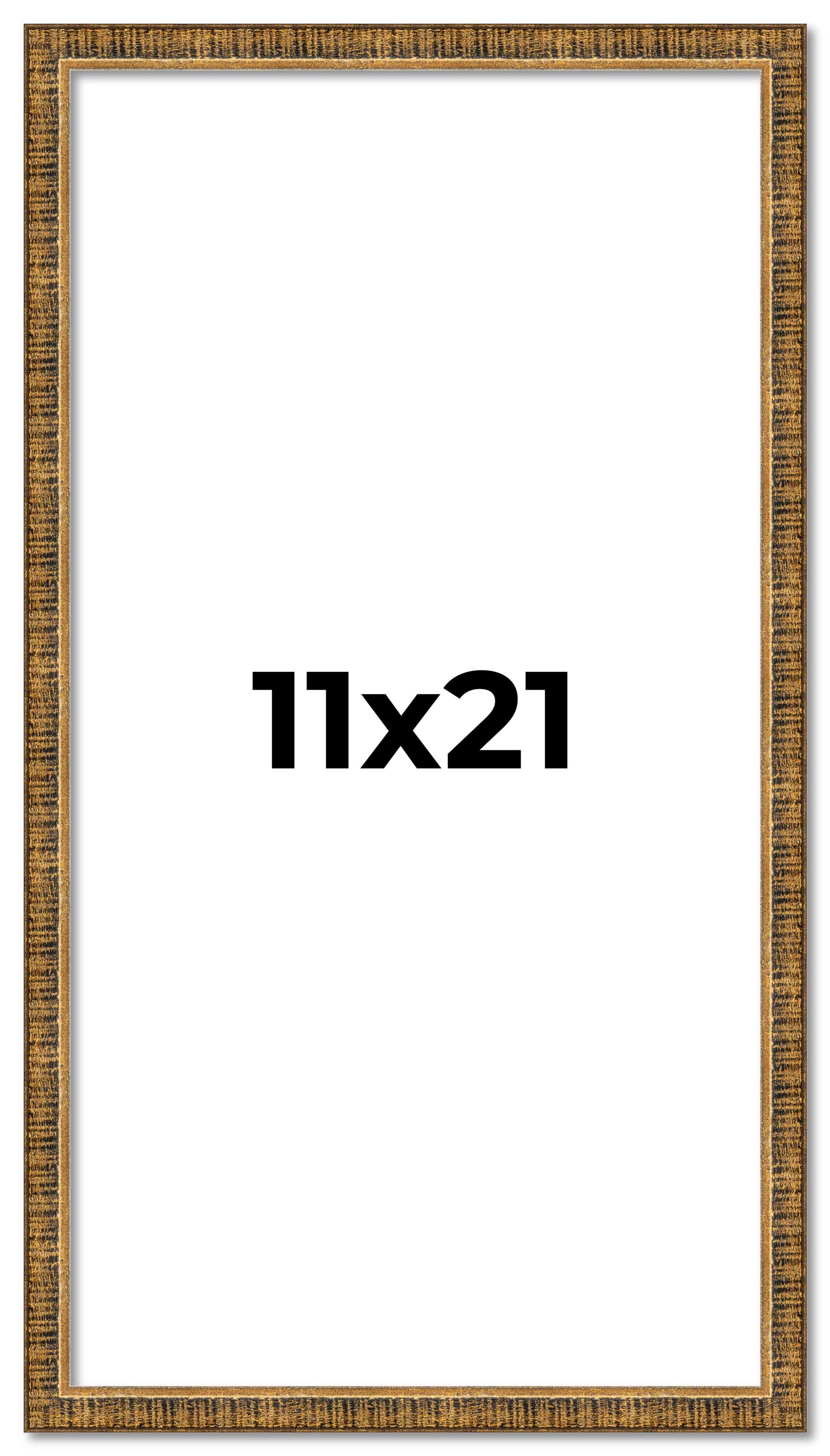 11x21 Frame Gold Kingsley Distressed Solid Wood Picture Frame Width 0. ...