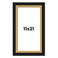 thumbnail image 1 of 11x21 Frame Gold Real Wood Picture Frame Width 2.25 Inches | Interior Frame Depth 0.5 Inches |, 1 of 8