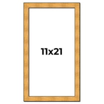 11x21 Frame Gold Rustic Solid Wood Picture Frame | 1.25 Inch Wide Moulding | Rustique Gold