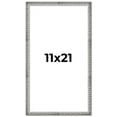 thumbnail image 1 of 11x21 Frame Silver Grey Distressed Solid Wood Picture Frame | 0.75 Inch Moulding Width | Interior, 1 of 8