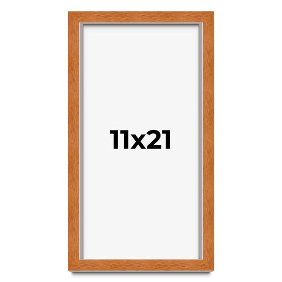 11x21 Shadow Box Frame Brown | 0.875 Inches Deep Real Wood Contemporary Shadowbox Display Frame |