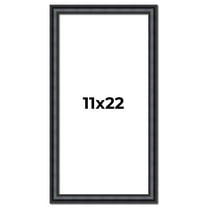 11x22 Frame Black Real Wood Picture Frame Width 1.25 inches | Interior Frame Depth 0.5 inches |