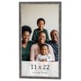 thumbnail image 1 of 11x22 Frame Silver Grey Distressed Solid Wood Picture Frame | 0.75 Inch Moulding Width | Interior, 1 of 8