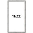 thumbnail image 1 of 11x22 Frame Silver Grey Distressed Solid Wood Picture Frame | 0.75 Inch Moulding Width | Interior, 1 of 8