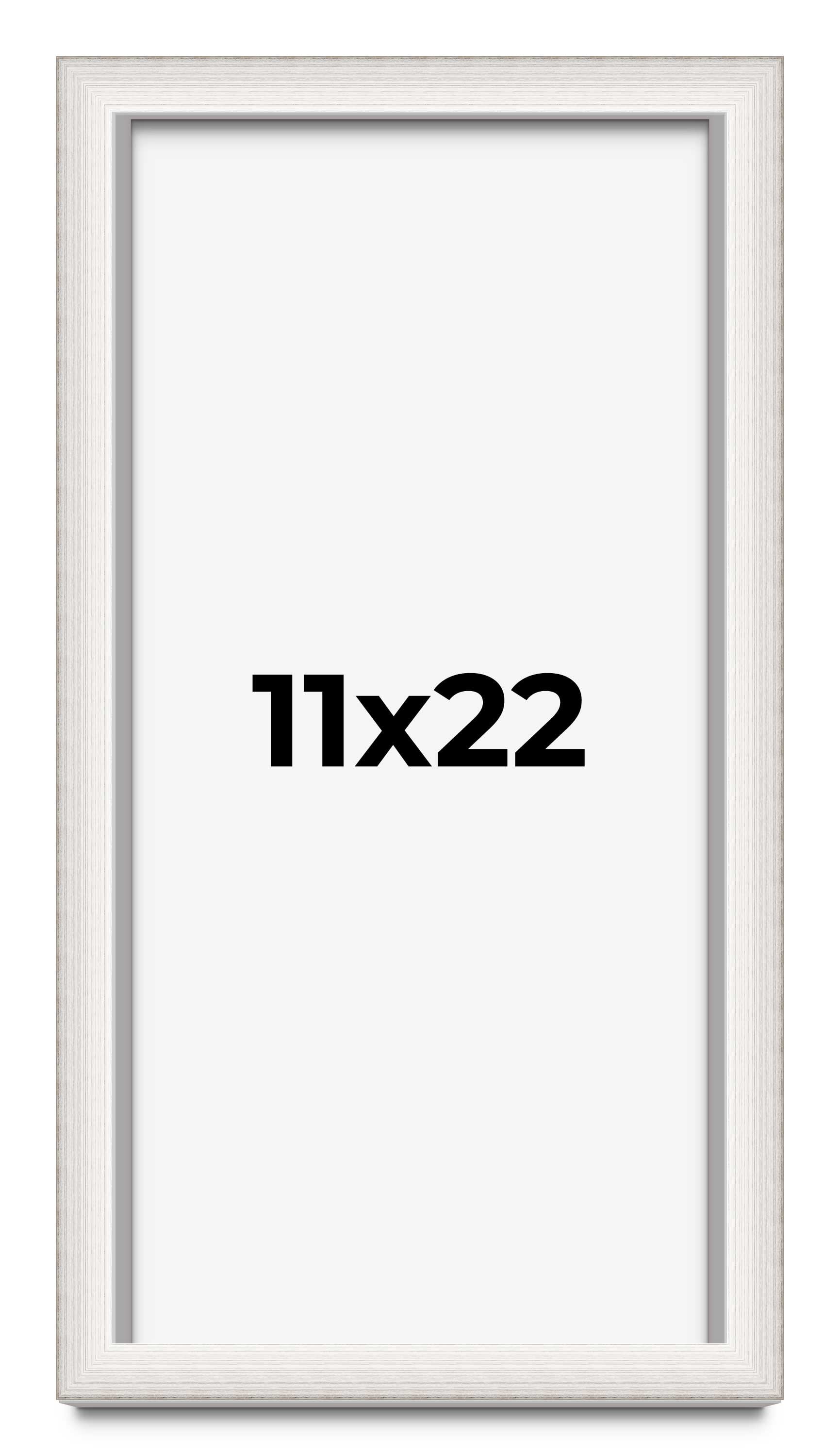 11x22 Shadow Box Silver Brushed Striped Display Frame | 1.625 Inches ...