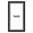 thumbnail image 1 of 11x23 Frame Black Real Wood Picture Frame Width 2.25 Inches | Interior Frame Depth 0.5 Inches |, 1 of 8