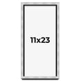 thumbnail image 1 of 11x23 Frame Brushed Silver Solid Wood Picture Frame | 0.75 Inch Moulding Width | Rabbet Depth 0.75, 1 of 5