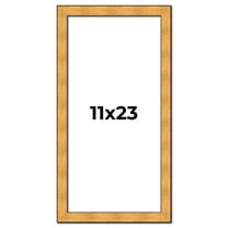 11x23 Frame Gold Rustic Solid Wood Picture Frame | 1.25 Inch Wide Moulding | Rustique Gold